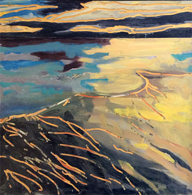 Oil painting of Lake melville, Gerald Vaandering