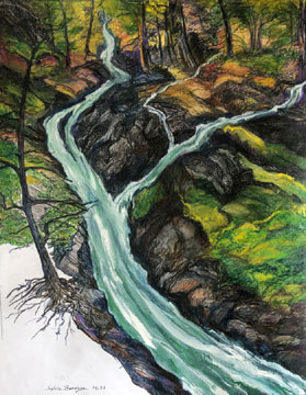 Original art by Sylvia Bendzsa Running Brook I