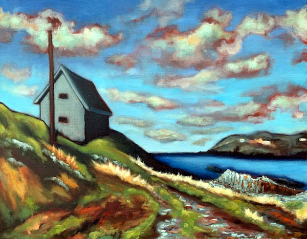 bill ryan, original painting of Keels Newfoundland